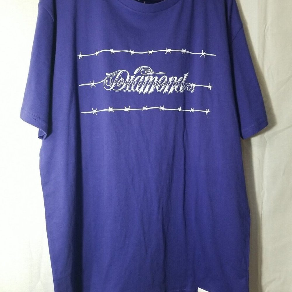Diamond Supply Co Diamond Giant Script Barb Wire T-Shirt Purple